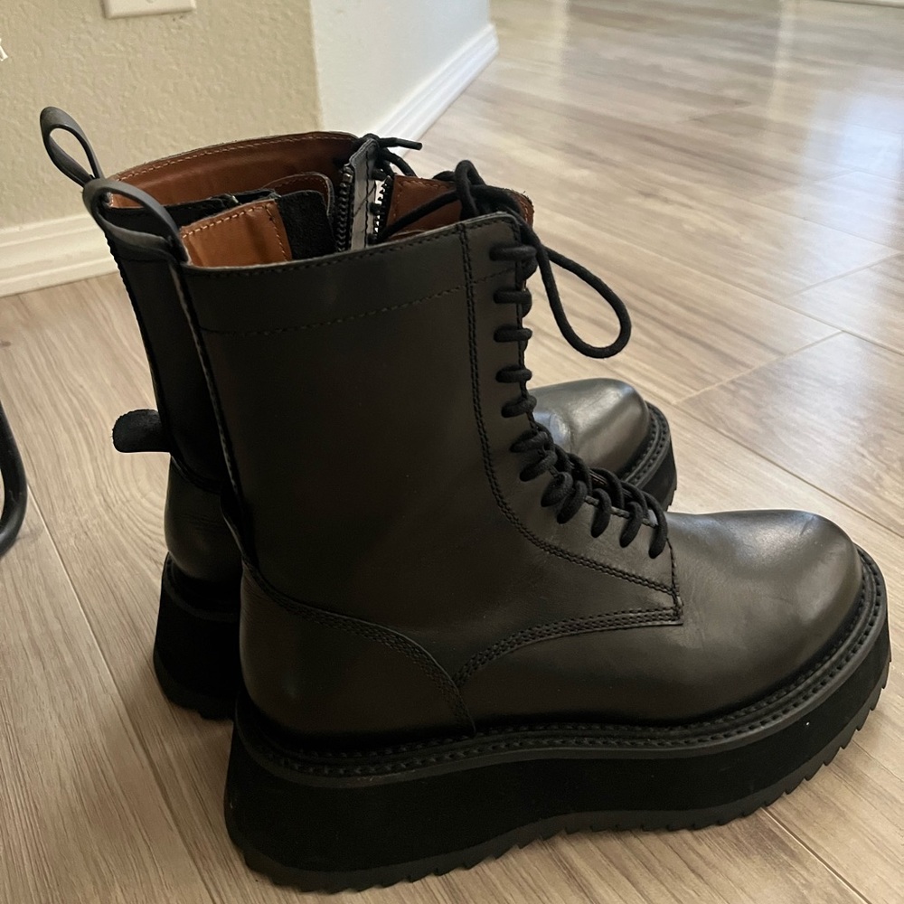 Zara black combat boots